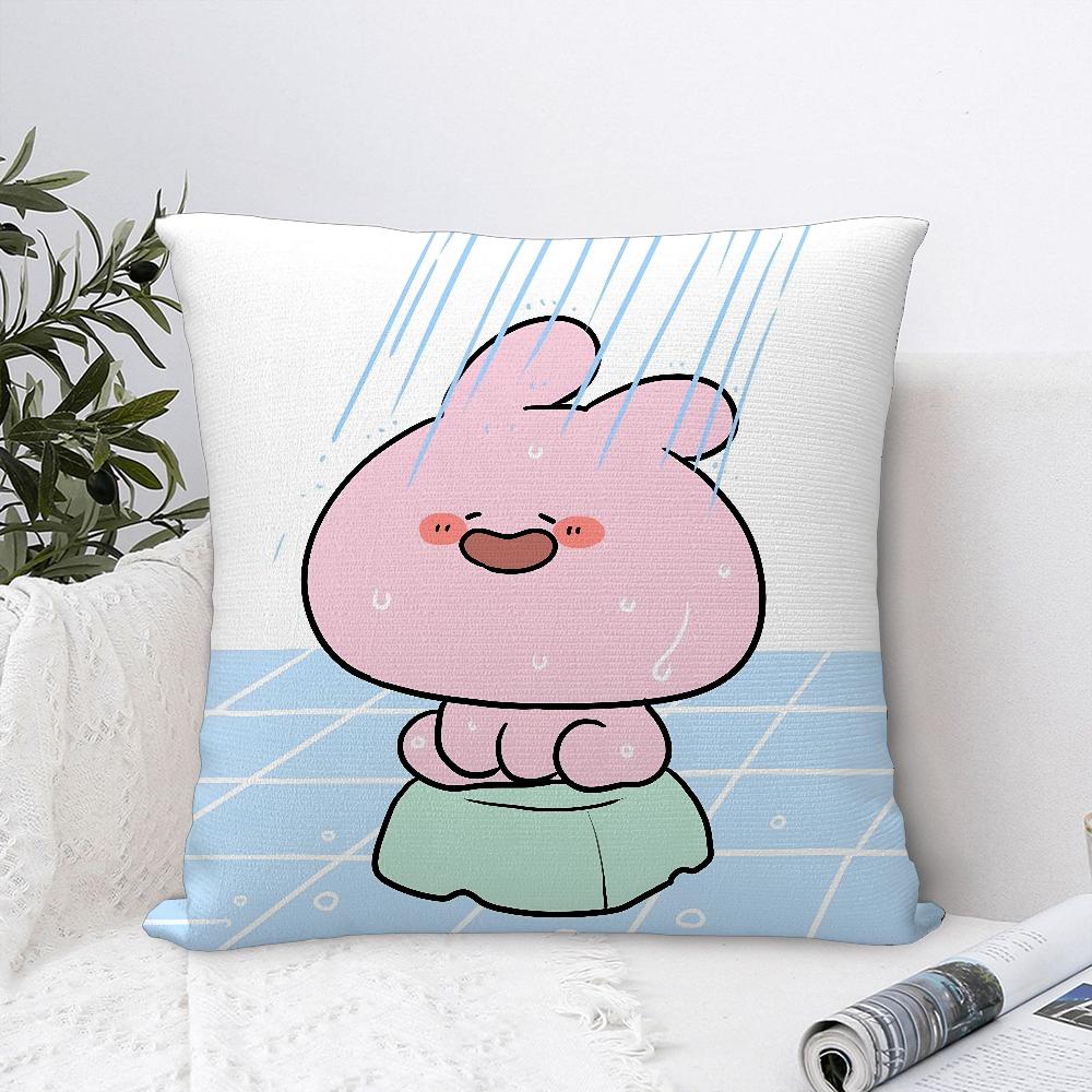 Asamimichaan Asleep Cute Asamimi Pillow Case Plush Fabric Soft Pillowcase Double Sided Print Cushion Cover Throw Pillow Cover