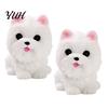Micro Landscape Accessories 2Pcs Mini Dog Figurines, Cute Resin Puppy Miniature Animal Figures, Small Cat Ornaments for Landscape, DIY Crafts, Desktop