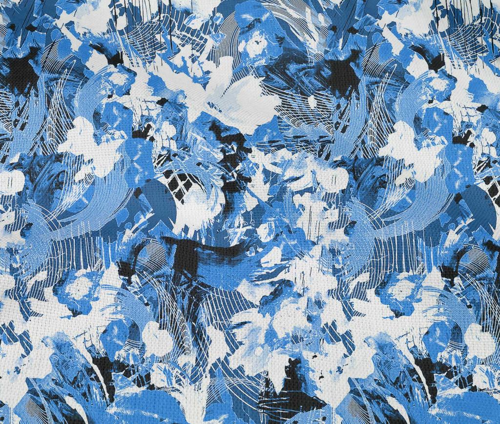 oneOone Cotton Flex Medium Blue Fabric Abstracts Fabric For Sewing Printed Craft Fabric By The Yard 40 Inch