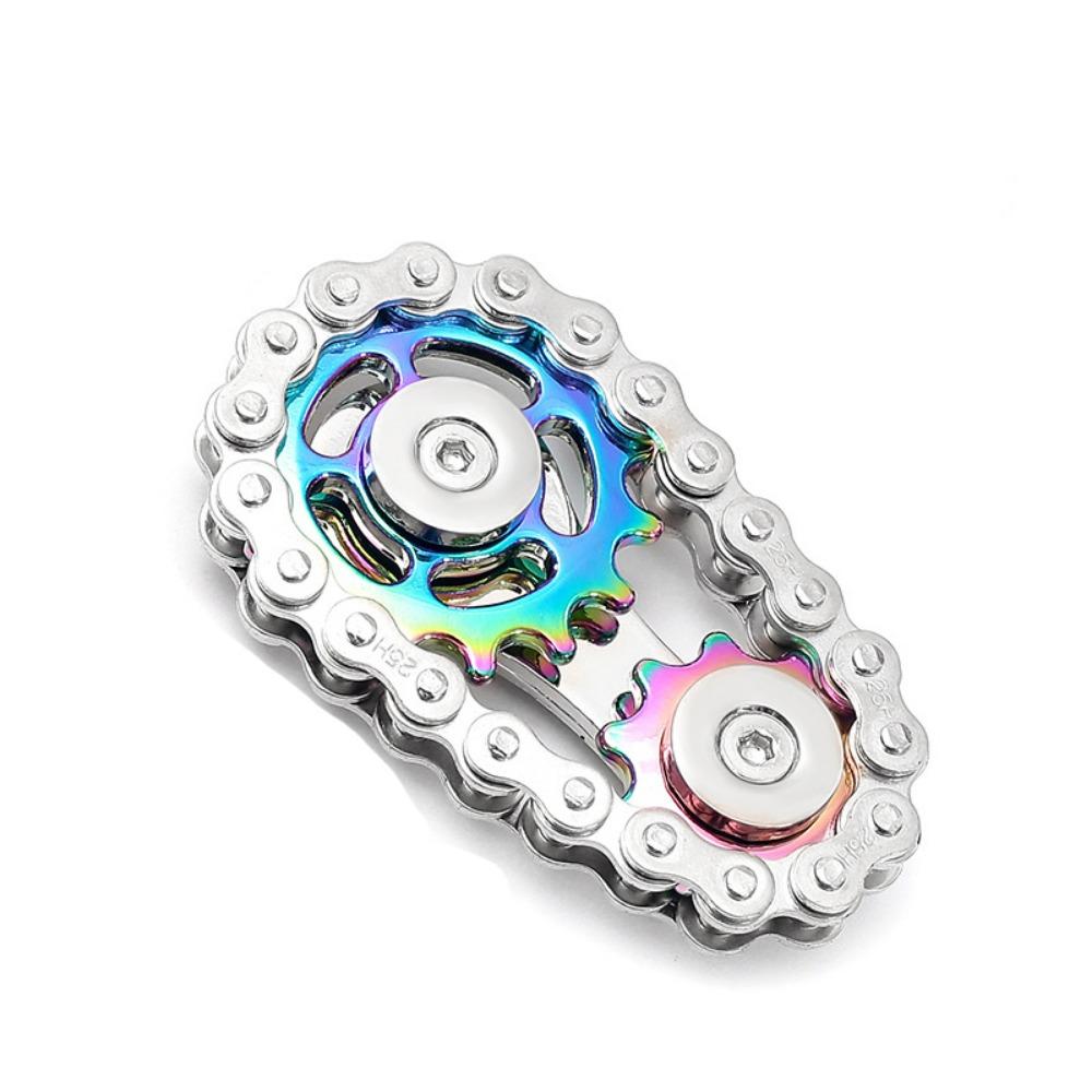 Gyroscope Hand Spinner Chain Gear Spinning Top Wheel Gear Chain Gyroscope Fidget Spinner  Adult