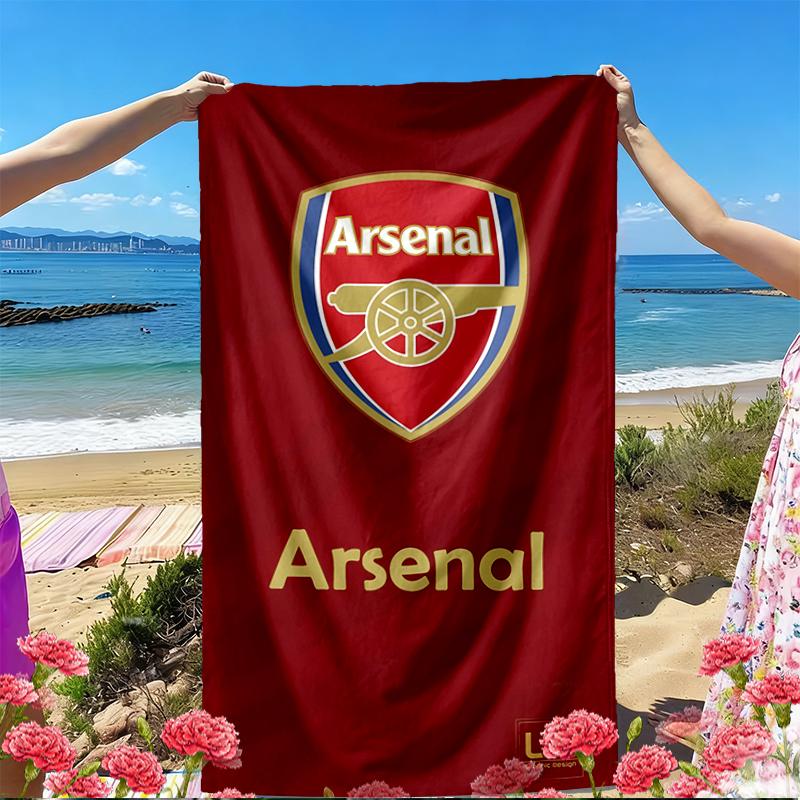 Football Team F.C Print Beach Towel, Versatile Lightweight Absorbent Beach Towel for Pool Surf Yoga Bathroom, Perfect Birthday Holiday Gift