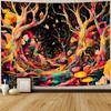 Fantasy Colorful Forest Digital Printing Polyester Wall Hanging Tapestry Decorative Living Room Bedrooms Office Background Gift
