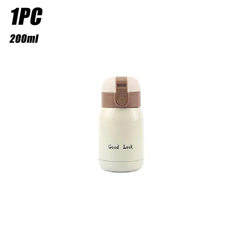 1-2PCS New Design Small Mini Pop-up Lid Portable Double Wall Insulated Stainless Steel Water Bottle For Kids