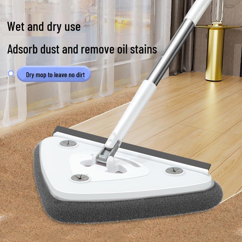 High-Rise Double-Sided Glass Cleaning Squeegee with Telescopic Pole