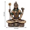 Decorative Shiva Idol, Bhole Nath, Mahadev Statue, Gold, 9 Inches, 1 Piece