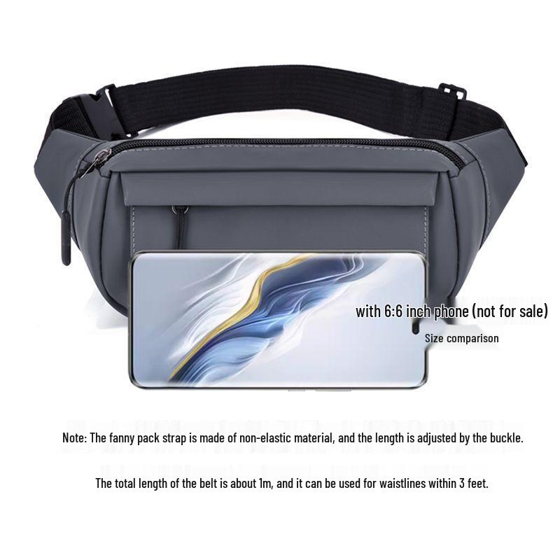 Men's Waterproof Construction Fanny Pack - Durable, Sturdy Crossbody Bag and Wallet for Middle-Aged & Elderly Workers