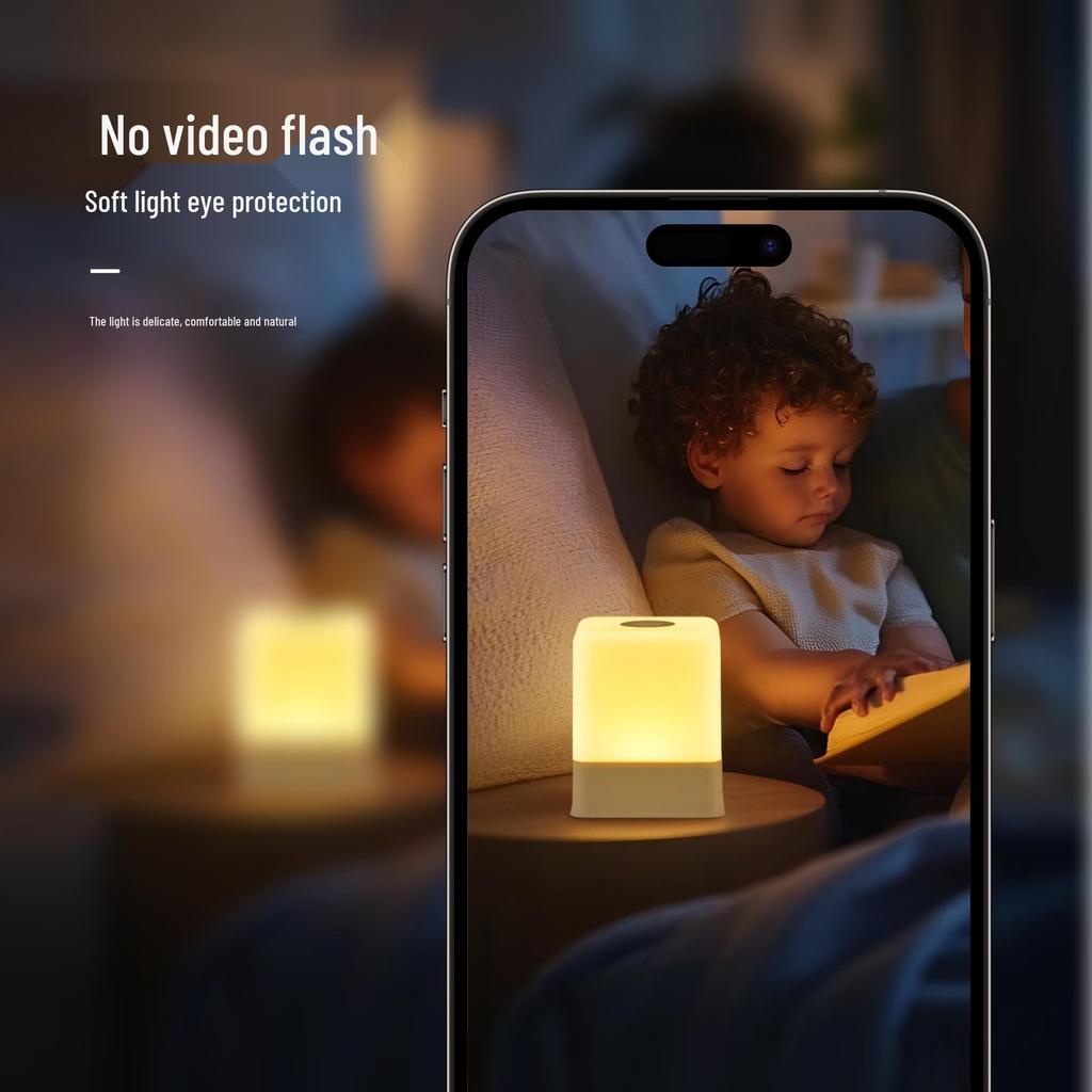 Rechargeable Touch Night Light: Baby Feeding & Bedside Sleep Lamp with Eye-Protecting Atmosphere