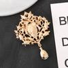Fashion Retro Teardrop Brooch Bridal Brooch Party Banquet Wedding Pin Jewelry