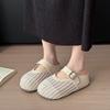 Women's Mesh Sandals Summer Flat Bottom Silver Buckle Round Head Slip-On Mary Jane Single Shoes Breathable Comfort Casual Shoes