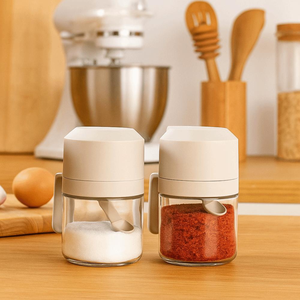 Moisture-proof Glass Seasoning Jar Large Capacity Sugar and Salt Container Spice Container  Kitchen