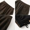 Women's Autumn/Winter 2025 Woolen Flannel Fleece-Lined Pants - Petite, Lazy, Thickened, Wide-Leg, Curved Leg Design.