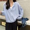 Solid Color Transparent Sunscreen Clothes for Women Loose Long-sleeved T-shirt for Women Couples Bottoming Shirt for Women Hooded Zipper Jacket