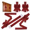 Versatile Festival Bowknot Decoration For Hanging On Doors Wall And Cabinets Polyester Christmas Accent