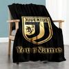Juventus Customize Text Blanket Gift Personalized Blanket Soft Warm Cozy Suitable for Bedding Livingroom Office Office Chair Four Seasons Multipurpose