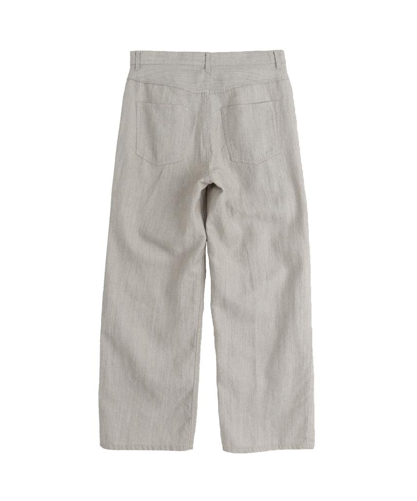Beulaunyadeu Boiled Wool Twill Pants, Stone