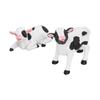 2pcs Cows Figurine Resin Animal Sculpture Crafts Miniature Garden Ornament Gardening Bonsai