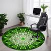 1pc Green Floral Pattern Chair Carpet for Office, Soft Flannel Throw Mat, Perfect for Office,Holiday Party Decoration Choice Yy251113185