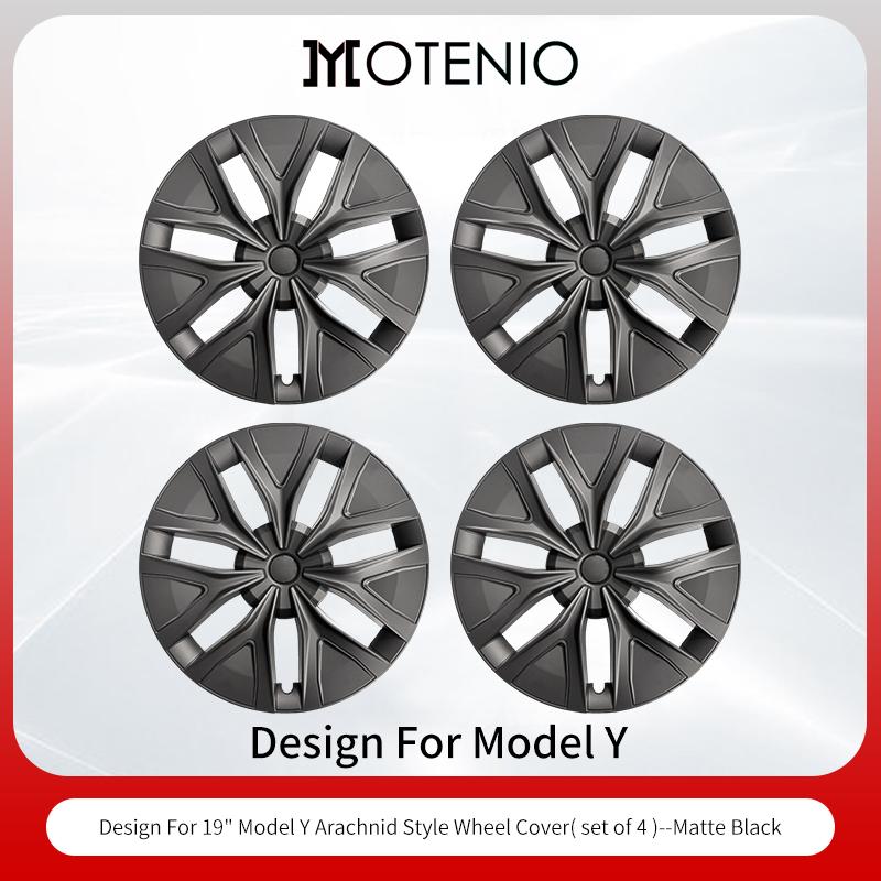 4pcs for Tesla Model Y2020-2024 19 inch Arachnid Web Hub Caps Car Hub Caps Full Rim Covers Replacement Wheel Cover Accessories Tesla&2020-2024&Model Y 19Inch