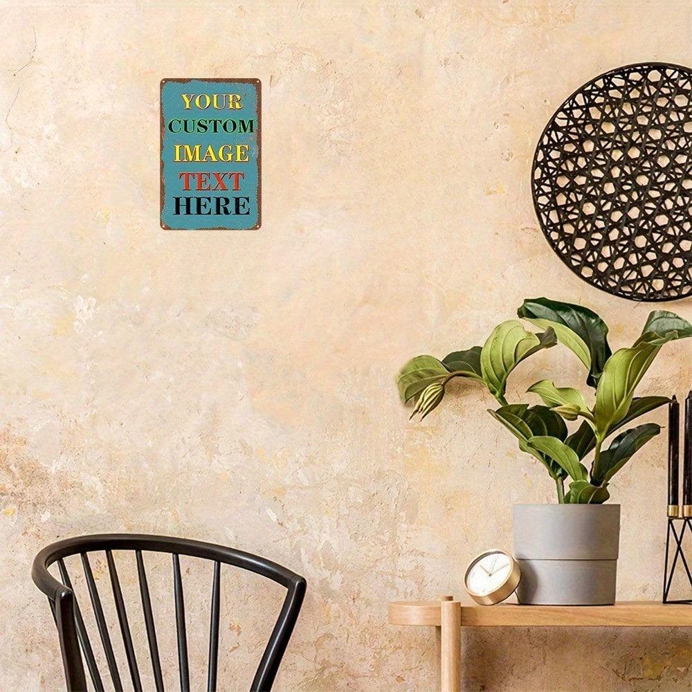 Personalized Metal Tin Sign Custom Wall Art Vintage 12x8 Inches Rustic Plaque Kitchen Decor Home Cafe
