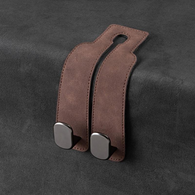 Car Seat Back Hook Conceals Bag Hook Leather Storage Solution for Organization