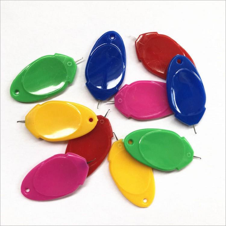 Thumb-Friendly Colorful Small Eye Plastic Needle Threading Tool