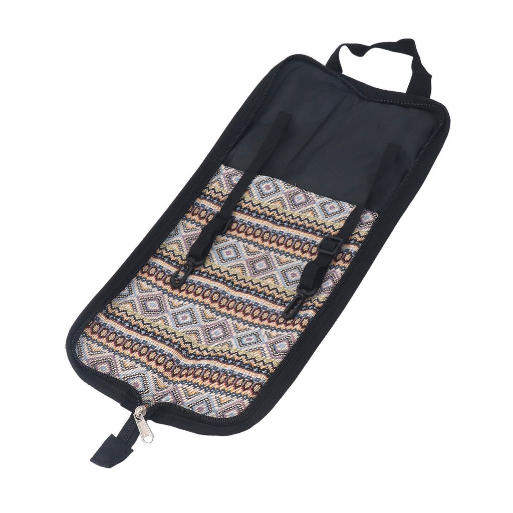 Drum Stick Bag Waterproof Large Capacity Breathable Portable Hanging Drumstick Storage Case with Hooks Inside