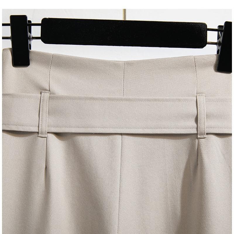 Damenmode, lässig, einfarbig, bedruckt, hohe Taille, Hosen, Hosen und Caprihosen