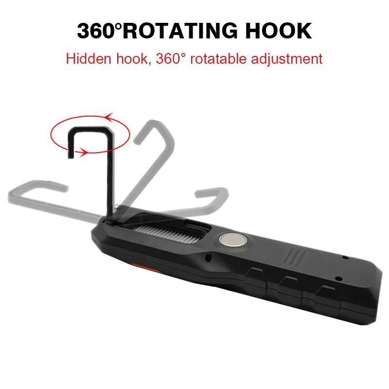 LED Work Light COB Car Garage Inspection Lamp Magnetic Torch USB Rechargeable