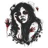 Fun-m186 Halloween Horror Woman Blood Handprint Bathroom Bathroom Atmosphere Decorative Toilet Sticker