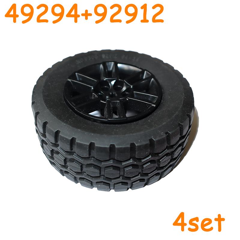 Non-Toxic 15038 49294 23798 44771 56907 4410 92912 54120 Tire Wheels Cross Car Truck Hub Technical Bricks Moc Motorcycle Building Blocks