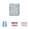 Metal Brooch Charming With Cute English Sayings Fashionable And Accessory Versatile