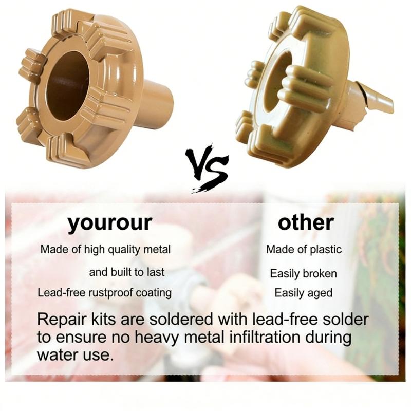 Outdoor Faucet Repair Kit with Metal Handle & Essential Replacement Parts Water Spigot Maintenance for Woodford Model 17