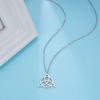 Geometric Triangle Circle Arc Hollow Pendant Necklace Titanium Steel Jewelry