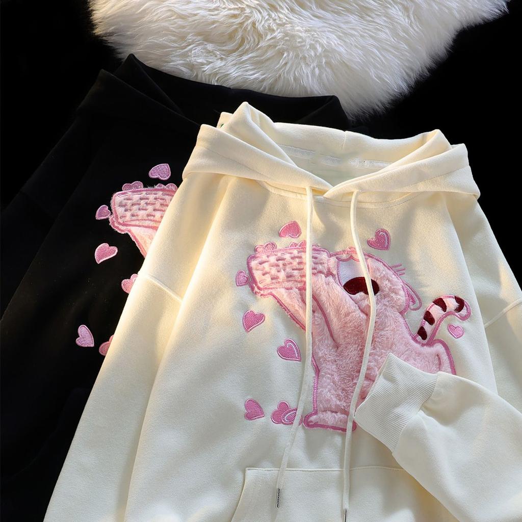 Ladies Fashion Casual Long Sleeve Round Neck Hoodie Pullover Top With  Pockets