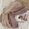 Thick Mid-tube Socks Plus Velvet Home Sleep Floor Socks New Hosiery  Autumn Winter