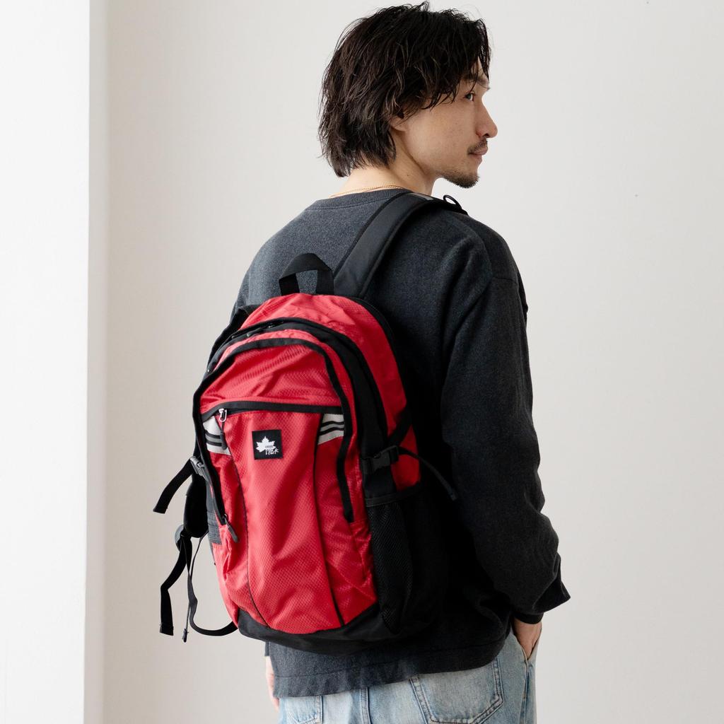 [Logospark] Backpack, L Size, Reflector, Daypack, Black, Large