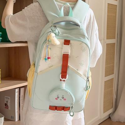 Summer  High-Value Japanese and Korean Style Fresh Cute Bunny Backpack for Girls Elementary and Middle School Students Color-Block Double Shoulder