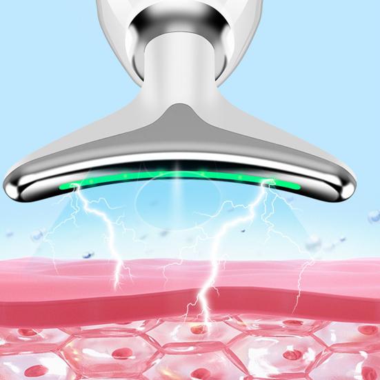 Neck Beauty Massager Anti-Wrinkle Firming Massager with Red Light Therapy Microcurrent Heating Modes Multi-Effect Skin Care Devices for Home Skincare