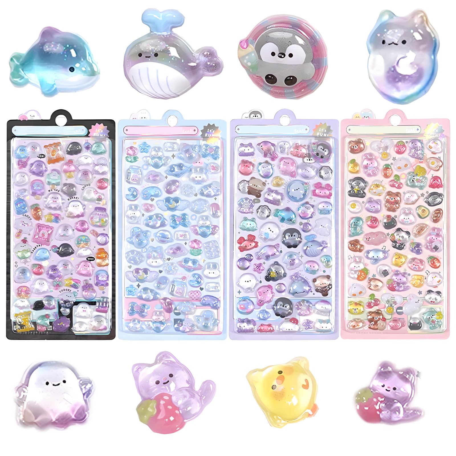 

Cute 3D Reward Set of for DIY and Sparkly Girl Decorative Stickers for Cell Stickers, 4, Planners, Diaries, More. Phones.