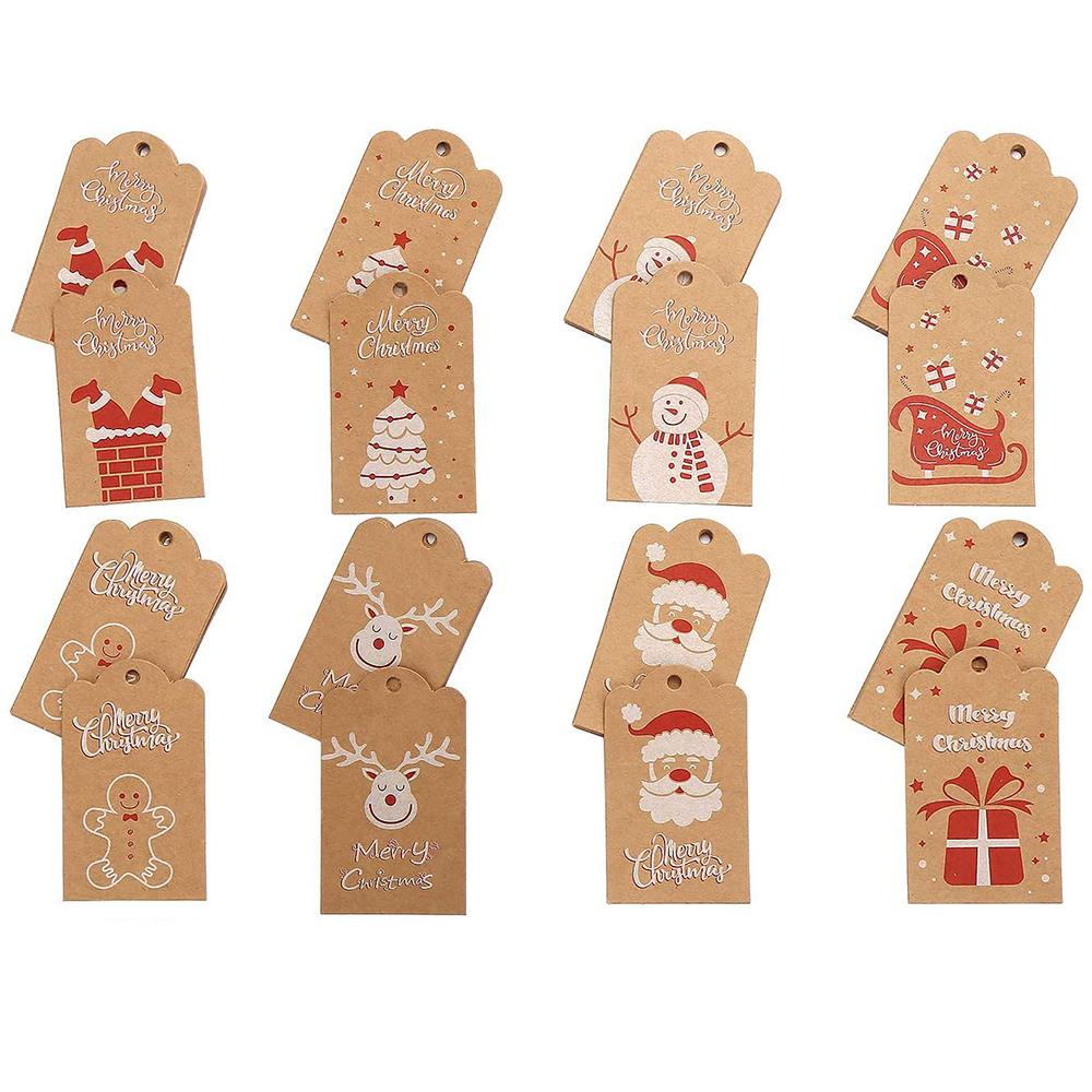 Premium-Qualität 100 Stück Hoher Standard Kraft-Papier Oberste Güte Oberste Güte Weihnachten Oberste Güte Baum Überlegene Qualität Anhänger Oberste Güte Frohe Premium-Qualität