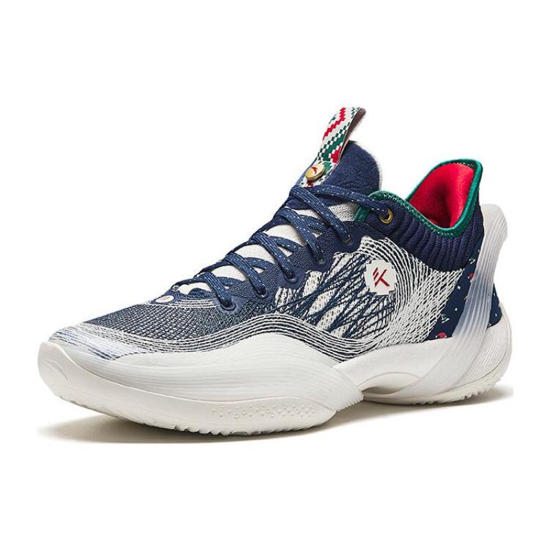 Anta Three point Rain1.0 Nitrogen Technology Cushioning, Wear Resistant Low top Basketball Shoes Men's Blue White Sneakers 912411102-1