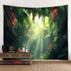 Bohemian Style Tapestry, Tropical Plant Art Wall Hanging, Psychedelic Home Background Decoration, Available In Various Sizes