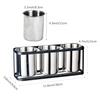 IMEEA Chopstick Holder, Cutlery Stand, Cutlery Holder, Stainless Steel Cutlery Case Set, Black, Storage