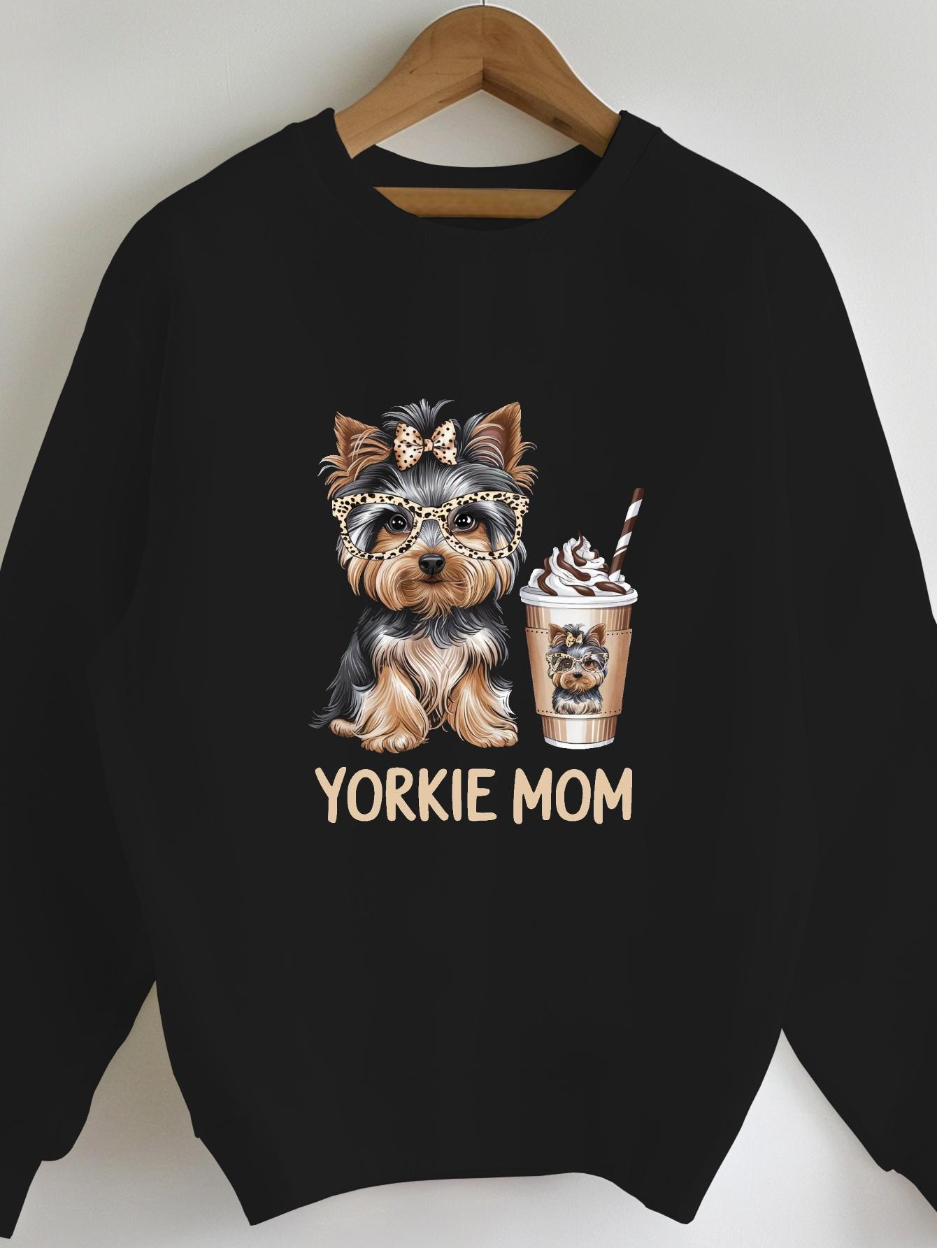 

Женские свитшоты YORKIE MOM XXL чёрный