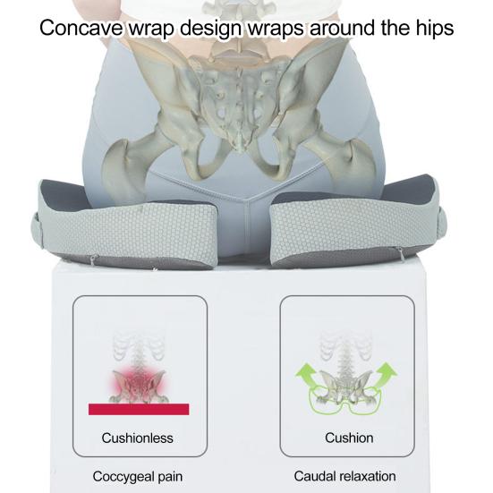 Pernă ergonomică pentru fese Pernă de scaun pentru hemoroizi Suport pentru cozis Corectarea posturii Suport din spumă cu memorie