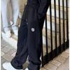 Unisex Oversized Zip-Up Hoodie Set With Embroidery Sportswear Teens Casual Streetwear 2025