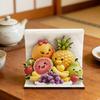 Wooden Napkin Holder, with High-Definition UV Printing Cartoon Design, Stable Base Napkin Dispenser for Kitchen Dining Table