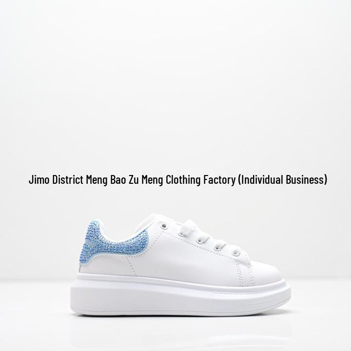 YY488 McQ Unisex Ležérní tenisky na platformě s kamínky a koženým svrškem