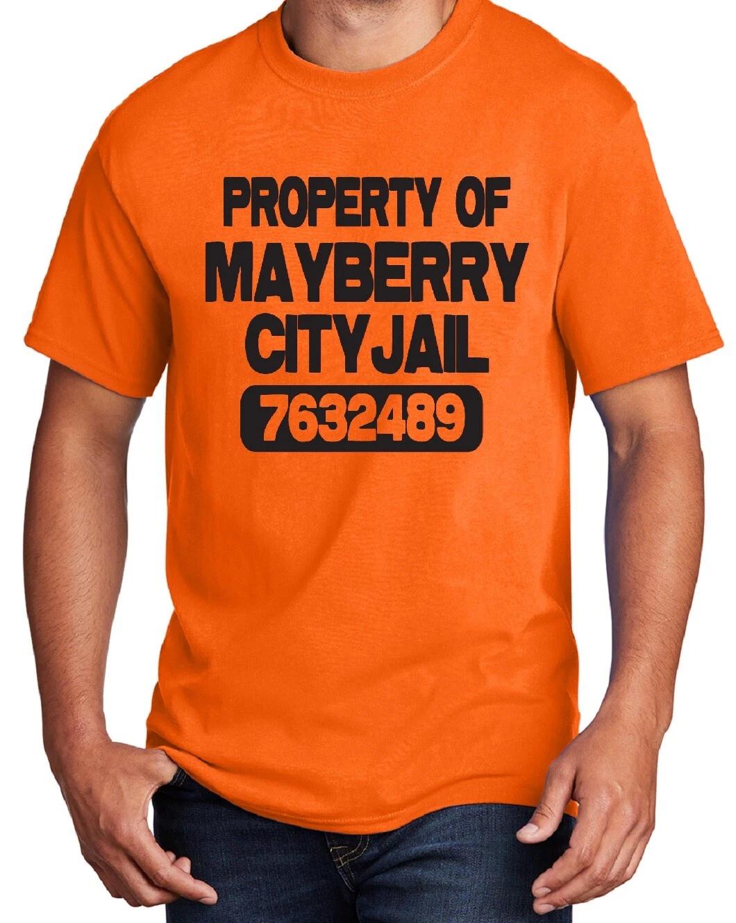 PROPERTY OF MAYBERRY CITY JAIL ANDY GRIFFITH SHOW OTIS THE DRUNK TV T-shirt S