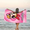 1pc The Powerpuff Girls4 Beach Towel with Custom Name, Beach/Swimming/Bath/Picnic/Camping Towel, Suitable for Seaside Beaches